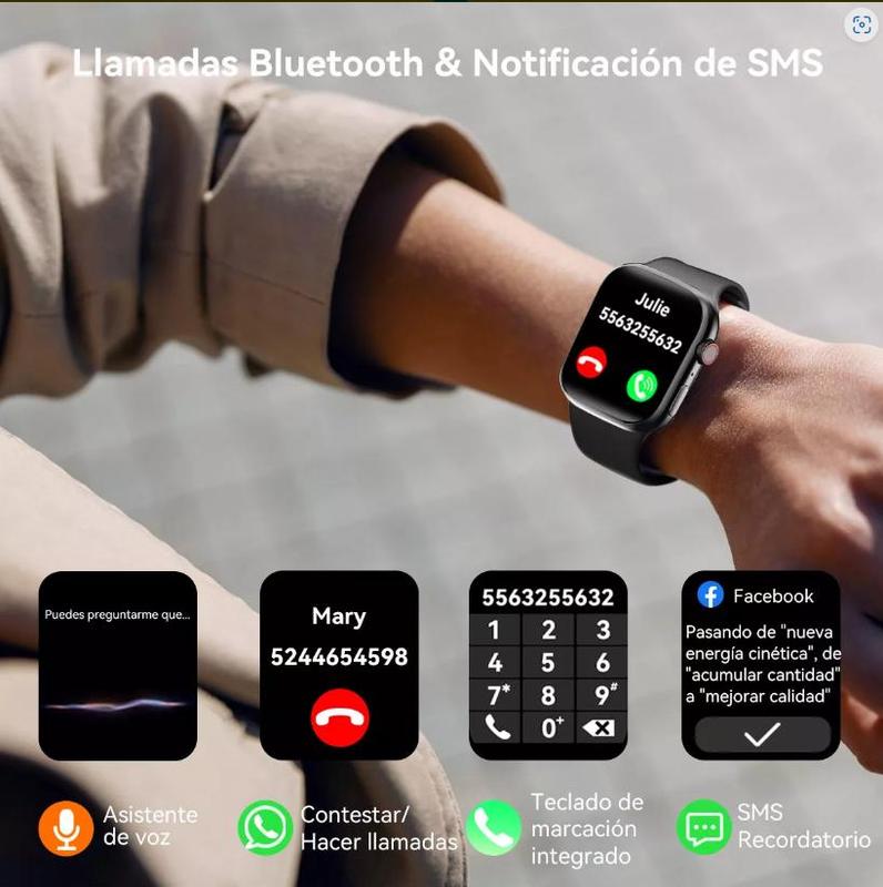 Smartwatch Futurem FM900 con pantalla grande y auriculares Bluetooth de regalo